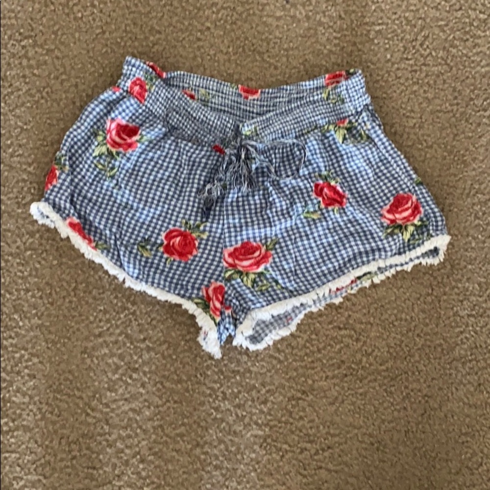 Rose and Gingham Shorts